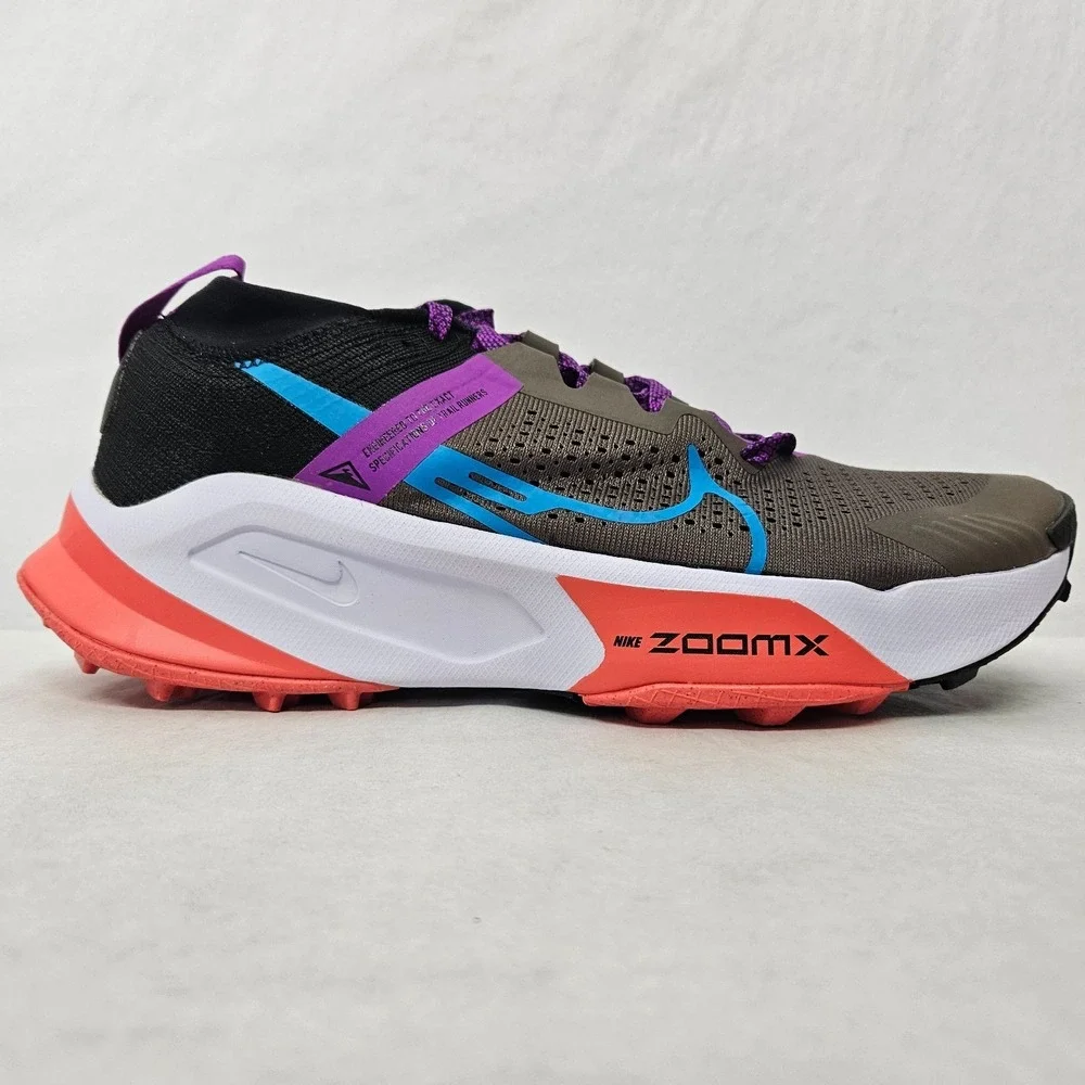 Nike ZoomX Zegama Trail Running Shoe DH0623-002‎ Ironstone Blue Men'S Size 9.5